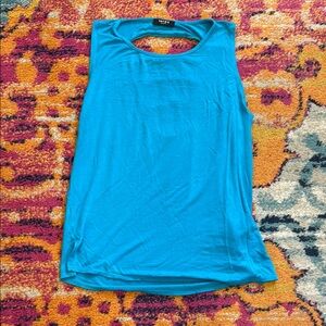 Terez Blue Cut Out Muscle Tee